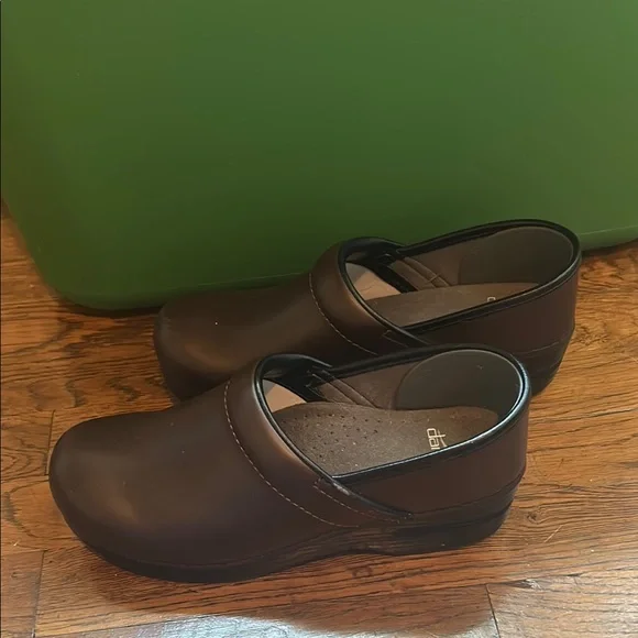 Dansko Brown Slip-On Clogs - Picture 1 of 7